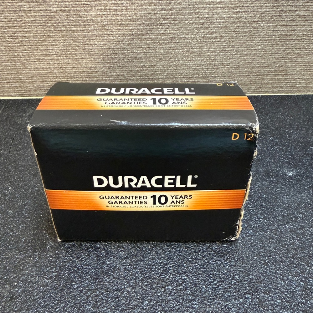 Pack of 12 Duracell D Alkaline Batteries MN1300DBK 1.5V